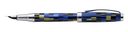 Xezo - Side view of the Urbanite Blue F fountain pen