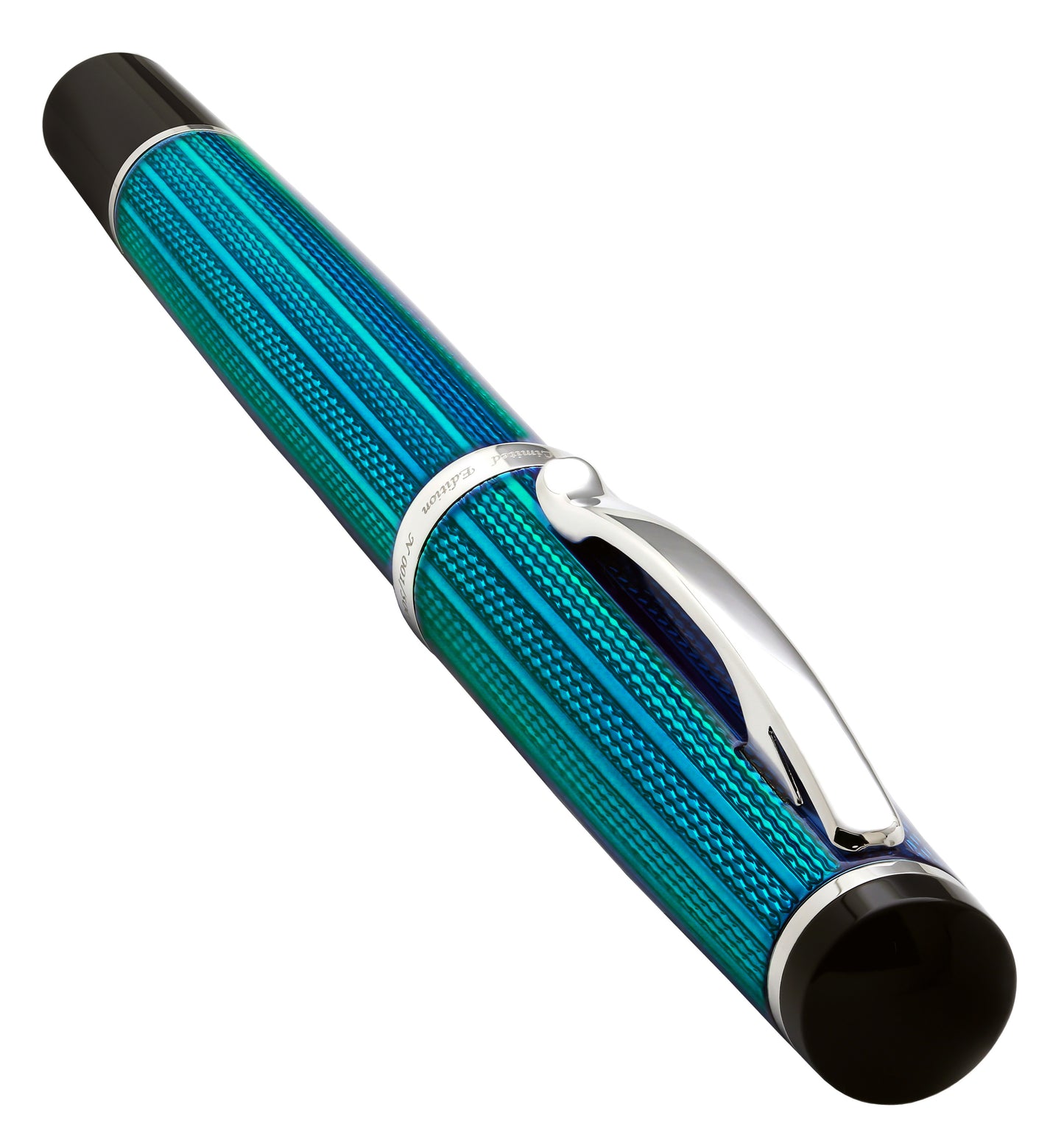 Xezo - Angled 3D view of the Incognito Blue R-1 rollerball pen