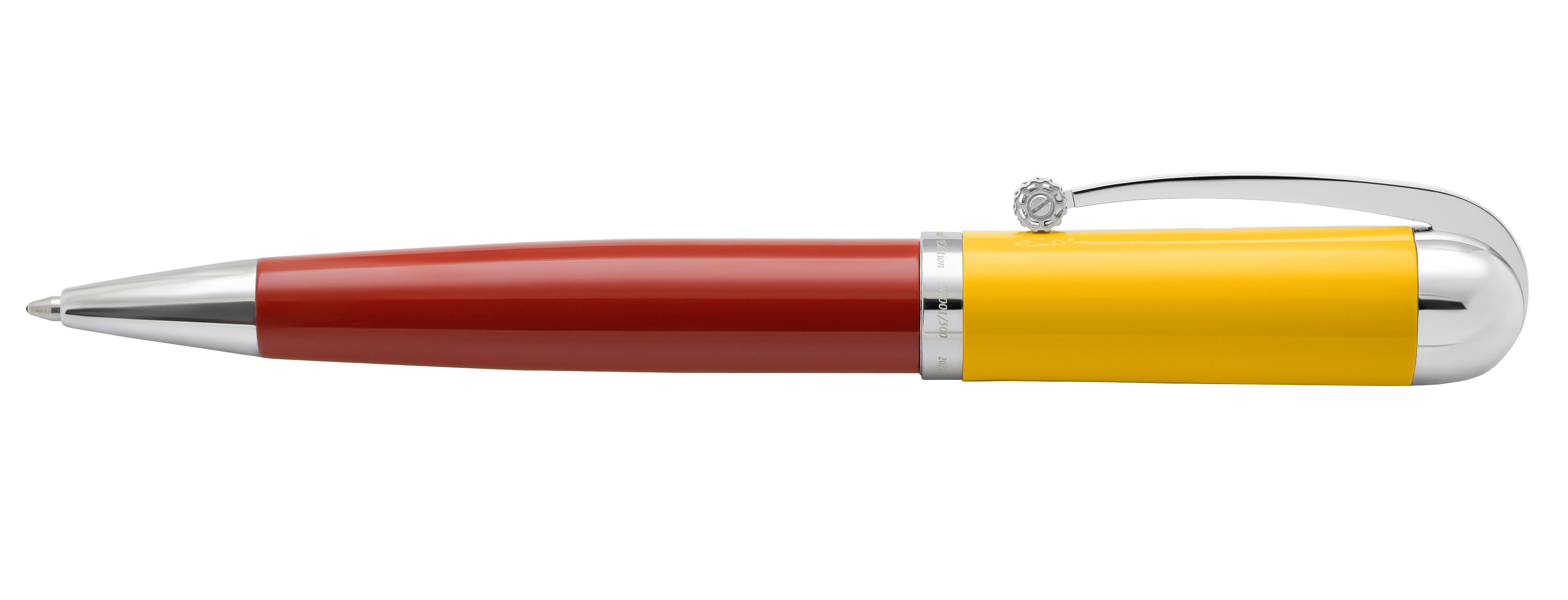 Visionary® Brass & Aluminum Enameled Ballpoint Pen - Aspen Gold / Red