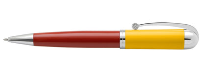 Xezo - Side view of the Visionary Aspen/Red B ballpoint pen in twisted-tip position