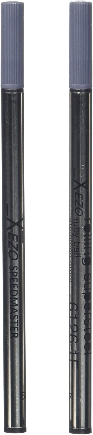 Xezo - Two capped black gel ink rollerball cartridges -  Xezo Speedmaster 6126 Black Rollerball Refills - Pack of 2