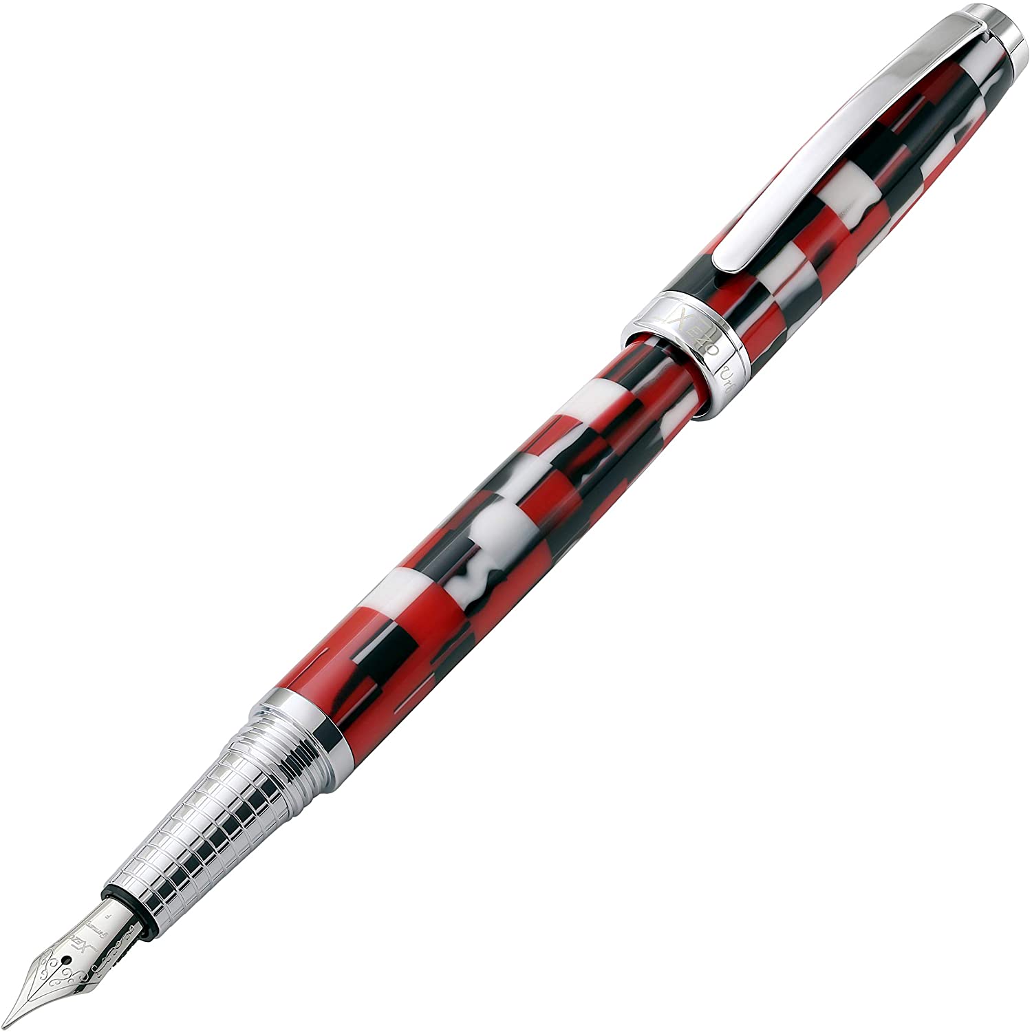 Xezo - Angled 3D view of the front of the Urbanite II Trek F fountain pen