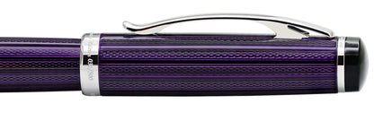 Xezo - Side view of the capped Incognito Purple R rollerball pen