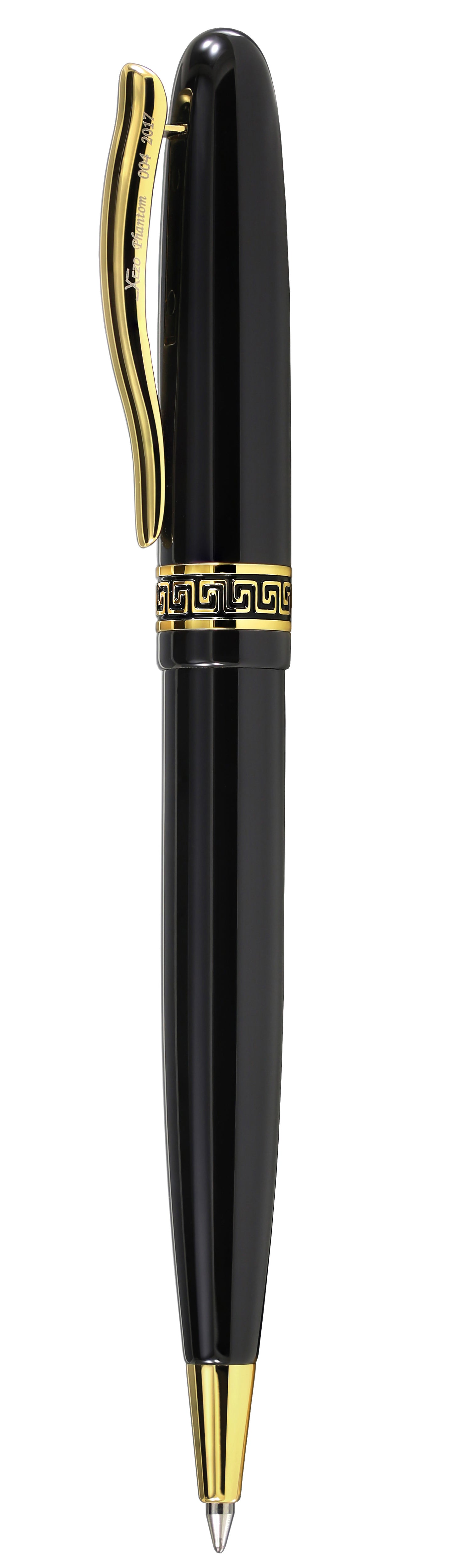 Xezo - Side view of the Phantom Classic Black B ballpoint pen