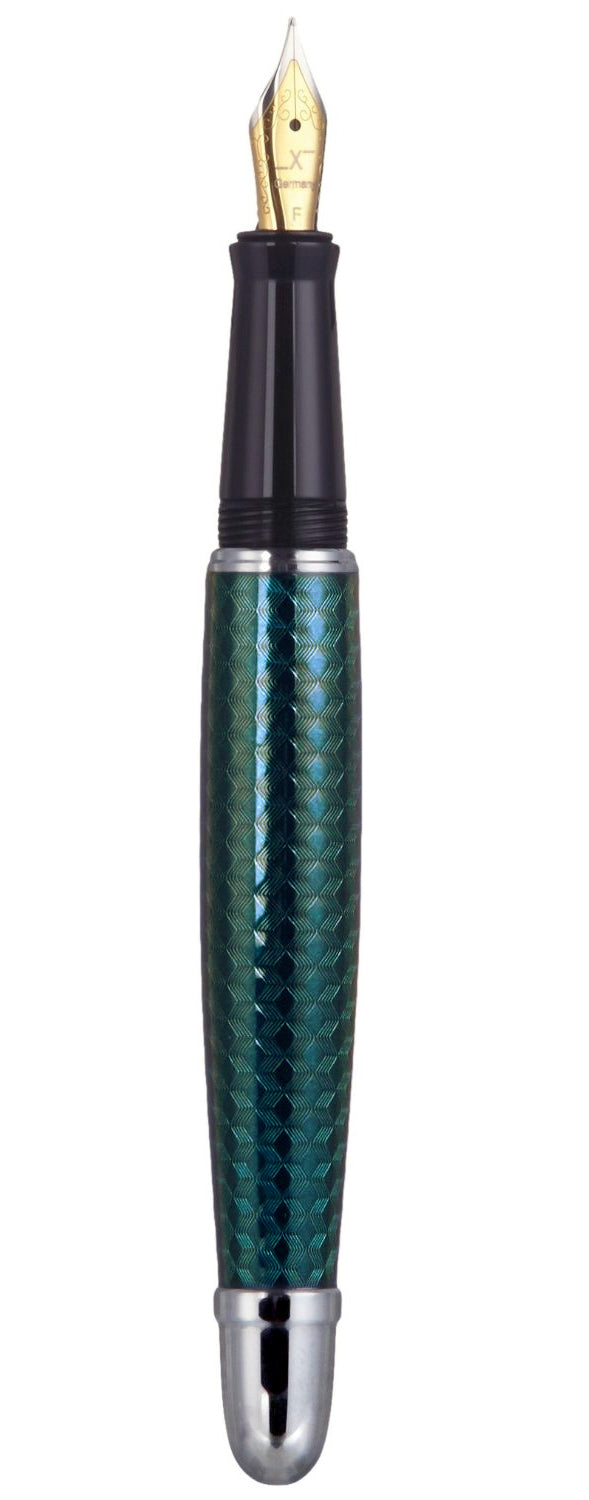 Xezo - The Freelancer Blue F fountain pen, with no cap