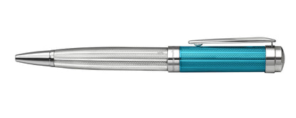 Xezo - Side view of the Incognito 925 SS Azure B ballpoint pen