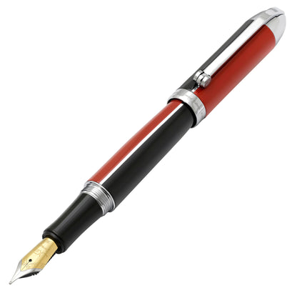 Xezo - Angled 3D view of the Visionary Red/Black FM fountain pen