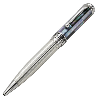 Xezo - Angled view of the front of Maestro 925 BL MOP B ballpoint pen