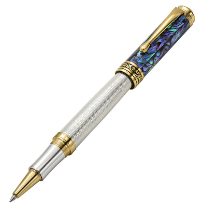 Xezo - Angled view of the front of the Maestro 925 Sea Shell R rollerball pen