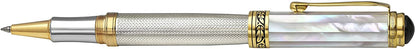 Xezo - Side view of the Maestro 925 White MOP R rollerball pen