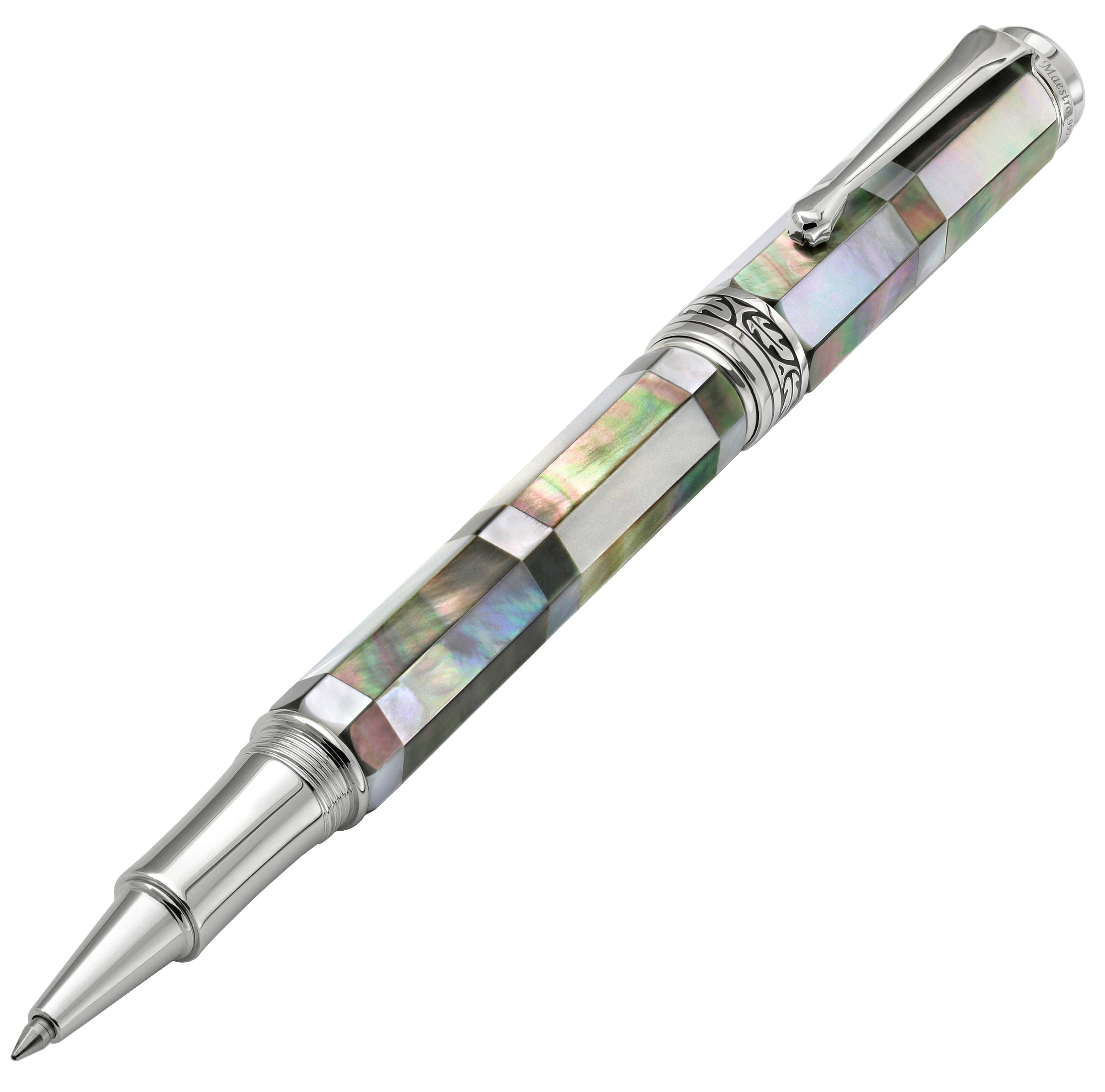 Maestro® Vintage Collection Rollerball Pen - Black and White Mother of Pearl