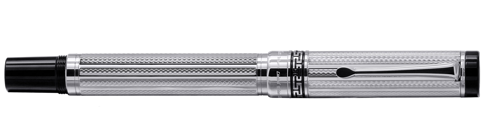 Xezo - Front view of the capped Tribune Platinum F fountain pen