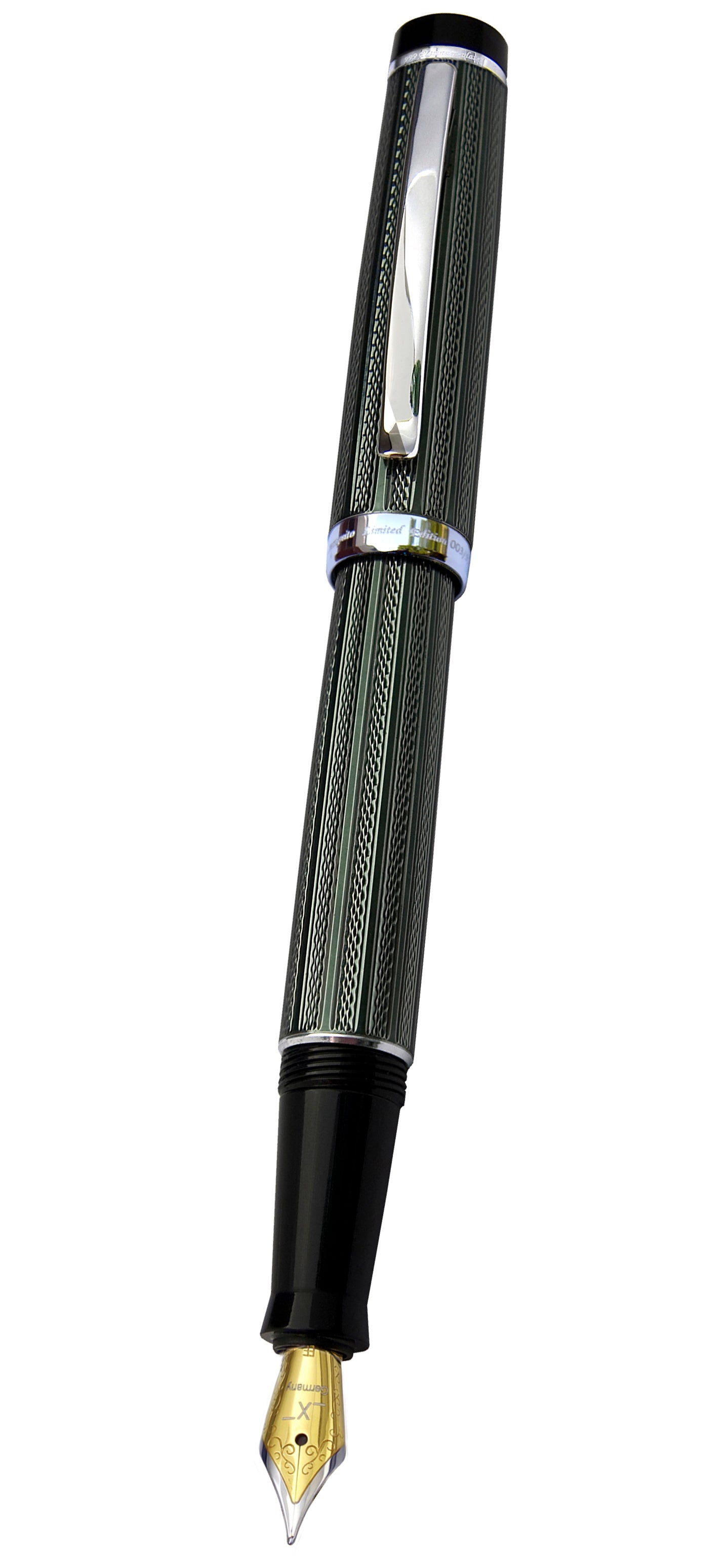 Xezo - Front view of the Incognito Zinc F-2 fountain pen