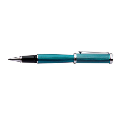 Xezo - Side view of the Architect Azure Blue R rollerball pen 