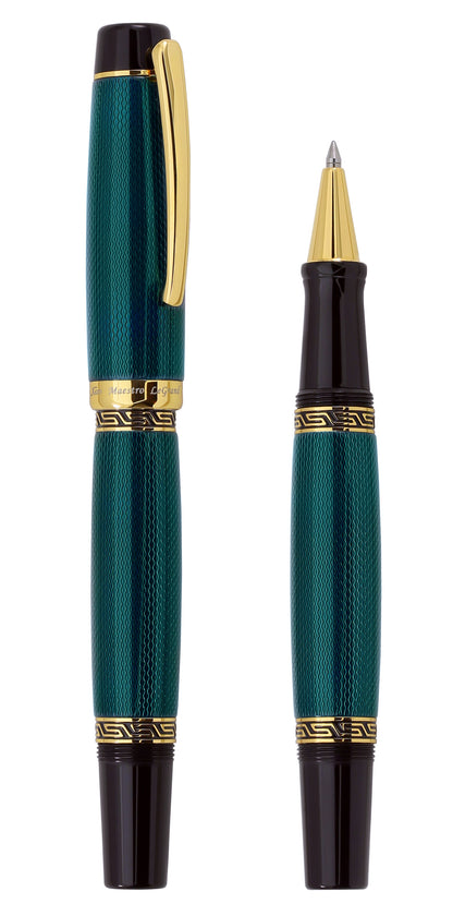 Xezo - Comparison between capped and uncapped Maestro LeGrand Dioptase R rollerball pens