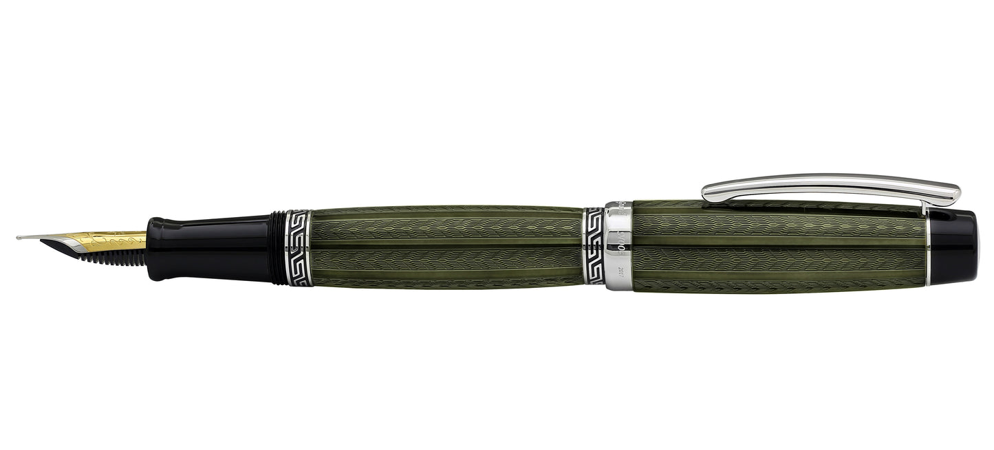 Xezo - Side view of the Maestro LeGrand Moldavite F fountain pen