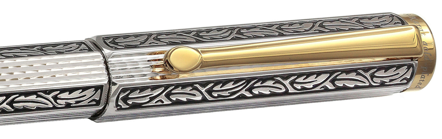 Xezo - Zoomed-in on the front view of the cap of Legionnaire F-2 fountain pen