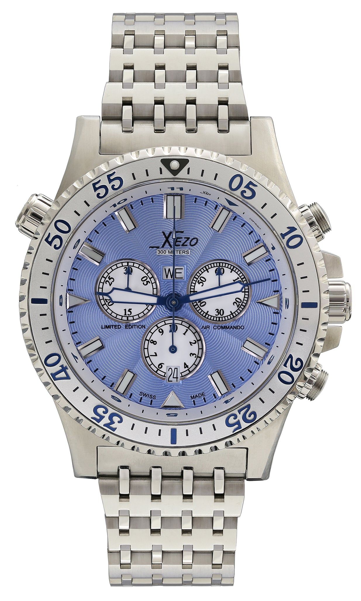 Xezo - Front view of the Air Commando D45-SB watch