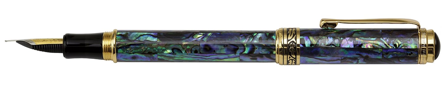 Xezo - Side view of a fountain pen with a Fine Fountain Nib - Compatible with Maestro Sea Shell Pens (w/ exceptions)