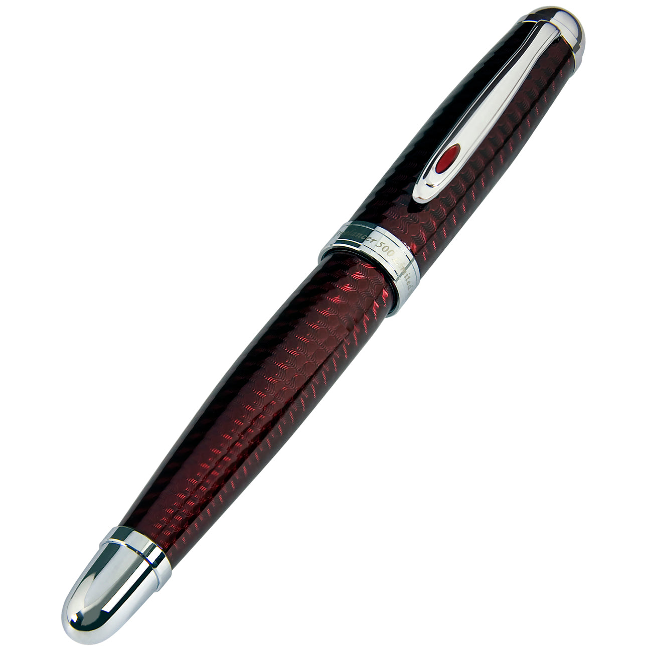 Xezo - 3D capped view of the Freelancer 500 F Burgundy fountain pen