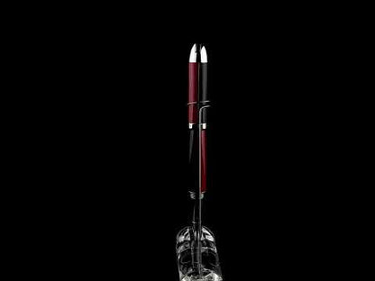 Visionary® Brass & Aluminum Enameled Rollerball Pen - Red / Black