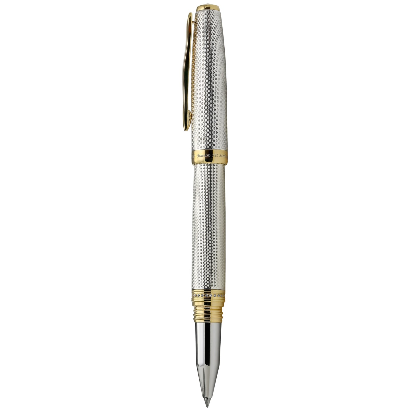 Xezo - Side view of the Maestro 925 Sterling Silver R-G rollerball pen