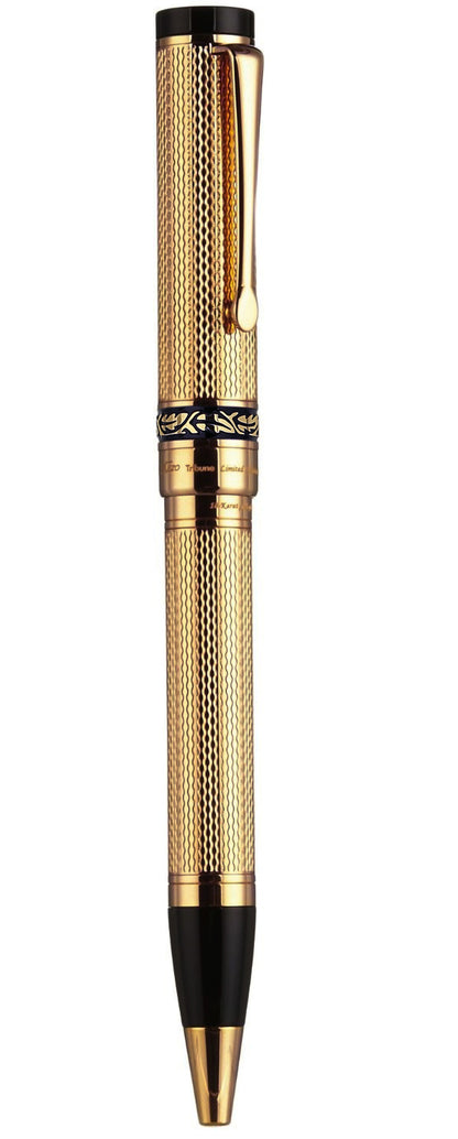 Xezo - 3/4 view of the Tribune 18K Gold B ballpoint pen