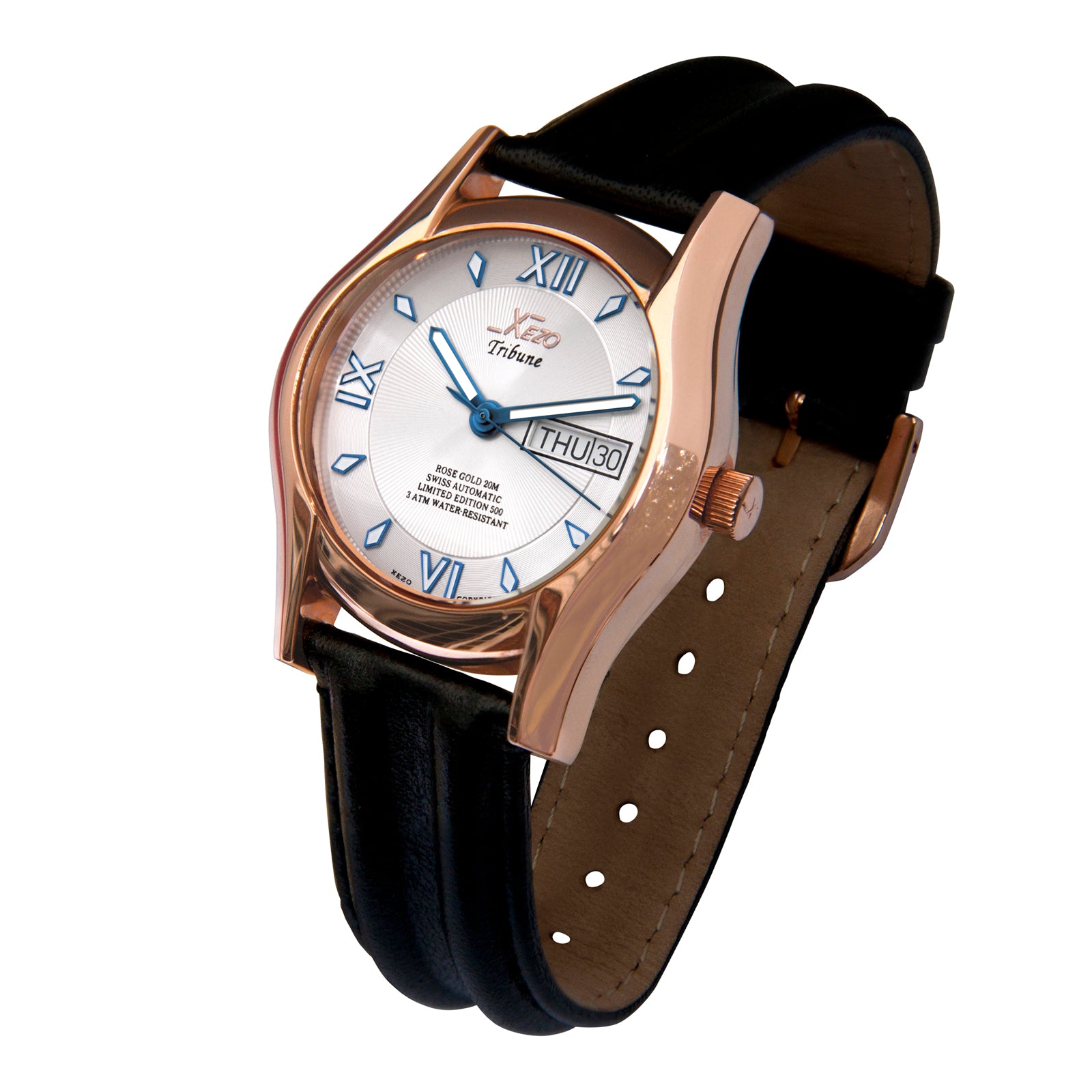 Xezo - Tribune 2121 RG Sterling Silver and 18K Rose Gold