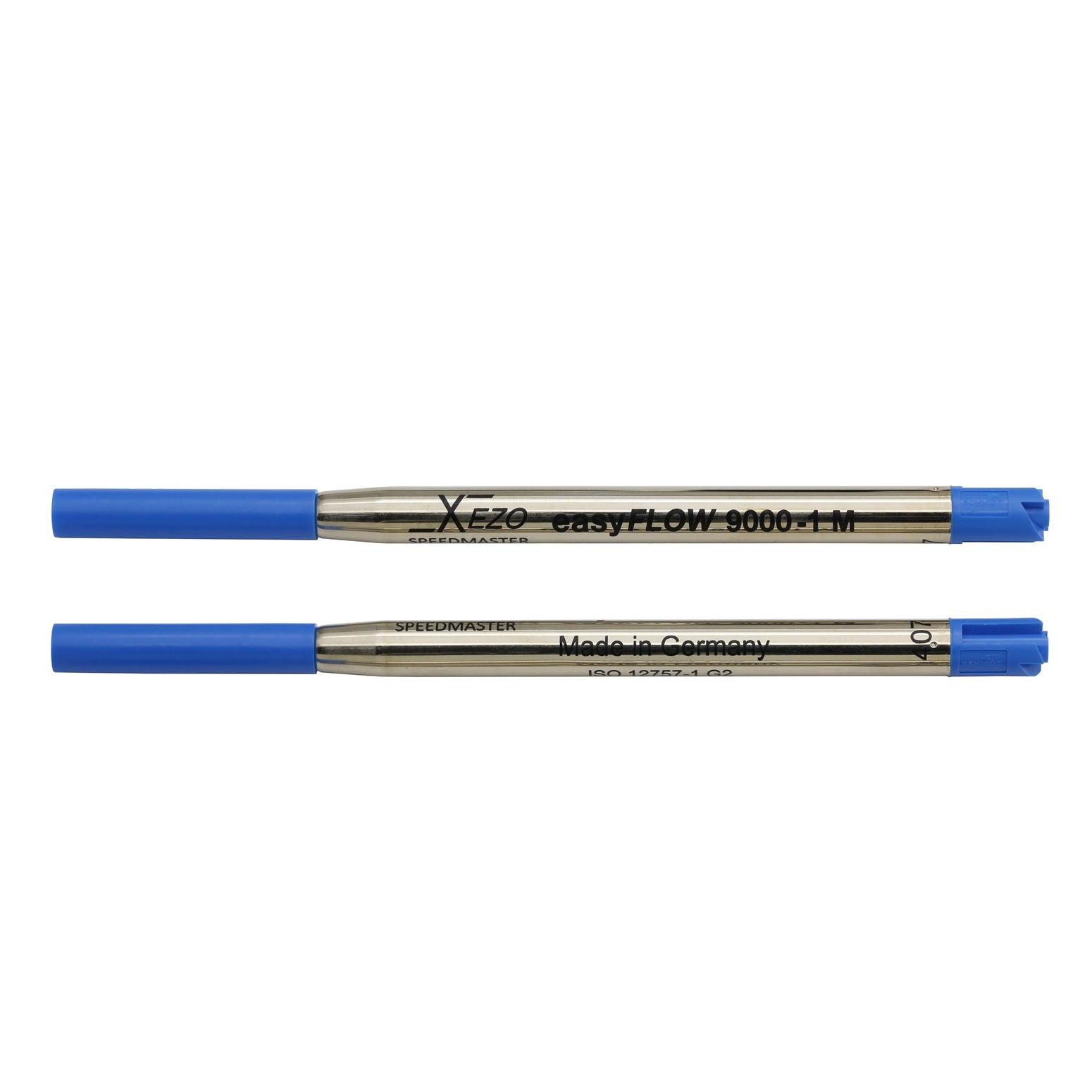 Xezo - Two capped blue ballpoint ink cartridges - Xezo Speedmaster 9000-1 Blue Ballpoint Gel Refills - Pack of 2
