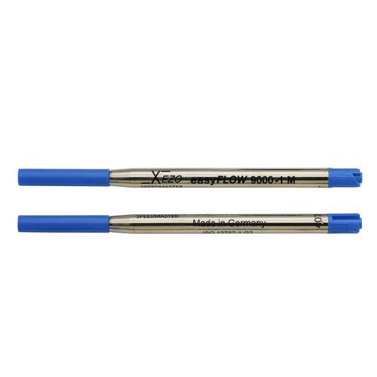 Xezo - Two capped blue ballpoint ink cartridges - Xezo Speedmaster 9000-1 Blue Ballpoint Gel Refills - Pack of 2