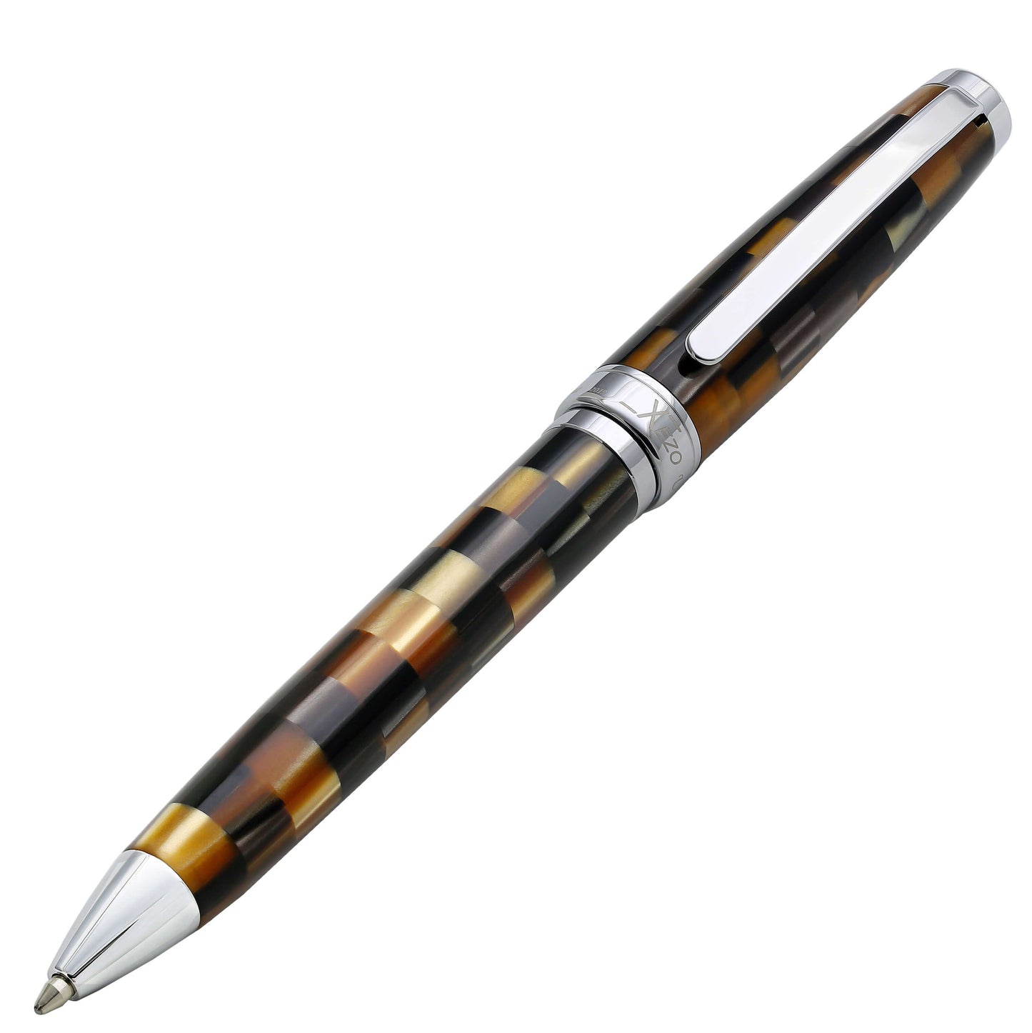 Xezo - Angled view of the front of the Urbanite Brown B ballpoint pen