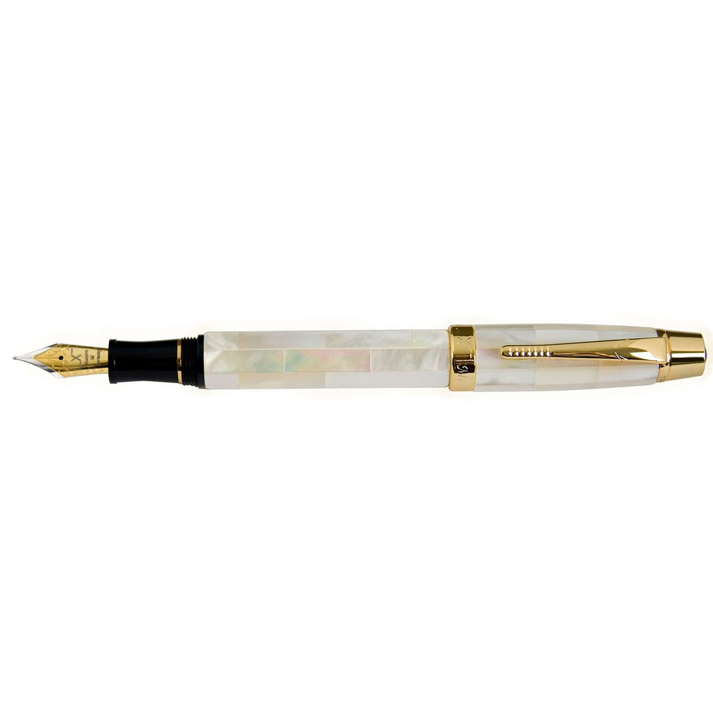 Xezo - 18k Gold-Plated Medium Line Nib demonstrated on pen